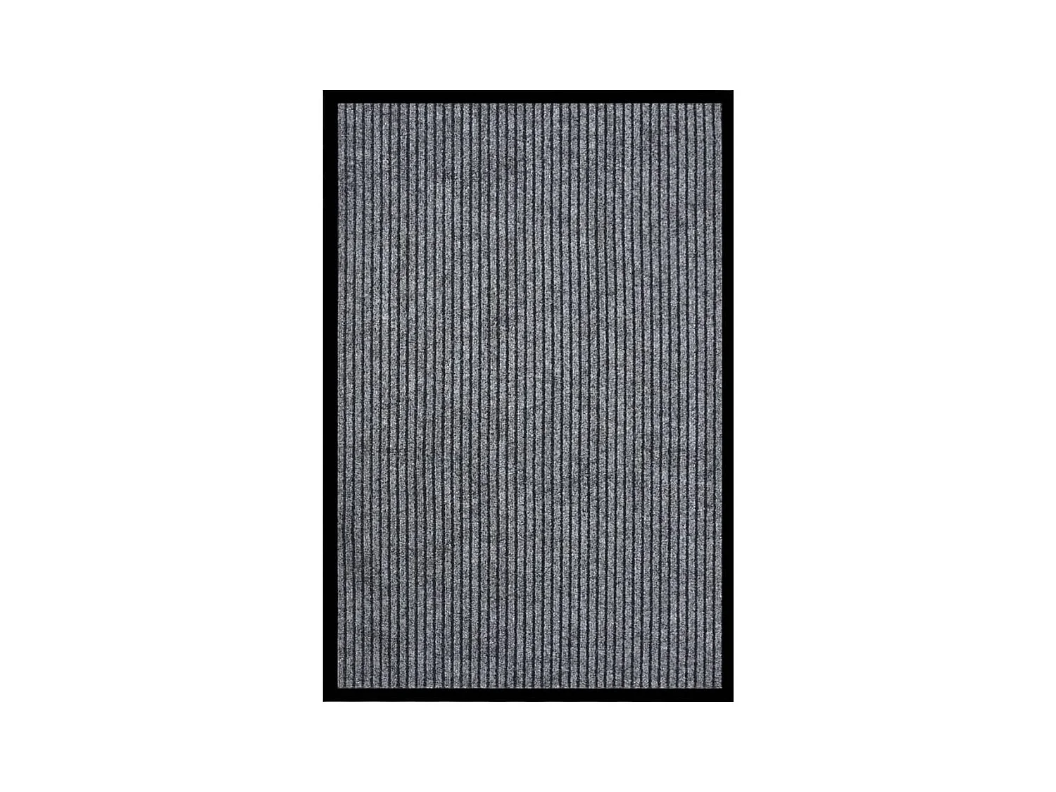Grijs gestreepte deurmat 80x120 cm