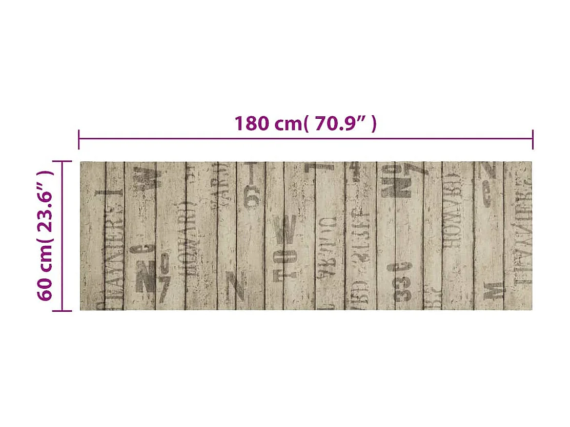 Tapete de cozinha lavável estampa cerca 60x180cm veludo