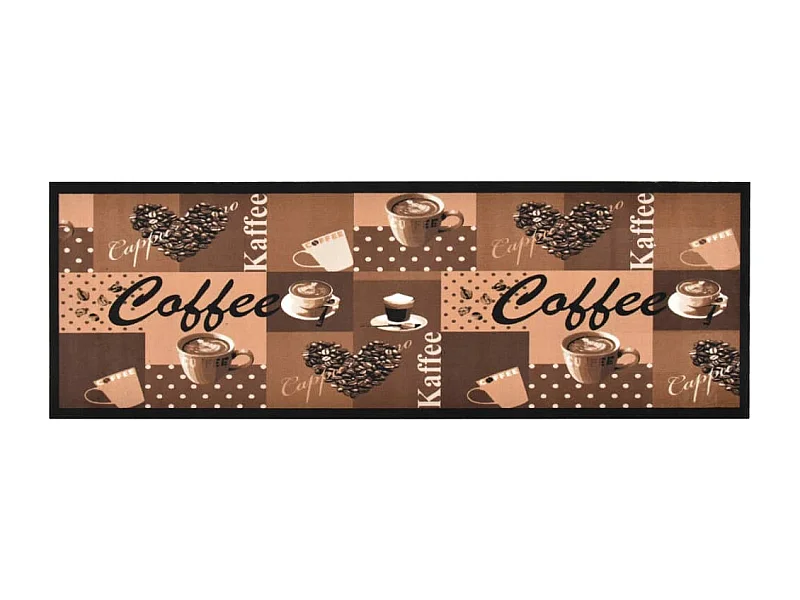 Tappeto da cucina lavabile Marrone caffè 60x180 cm