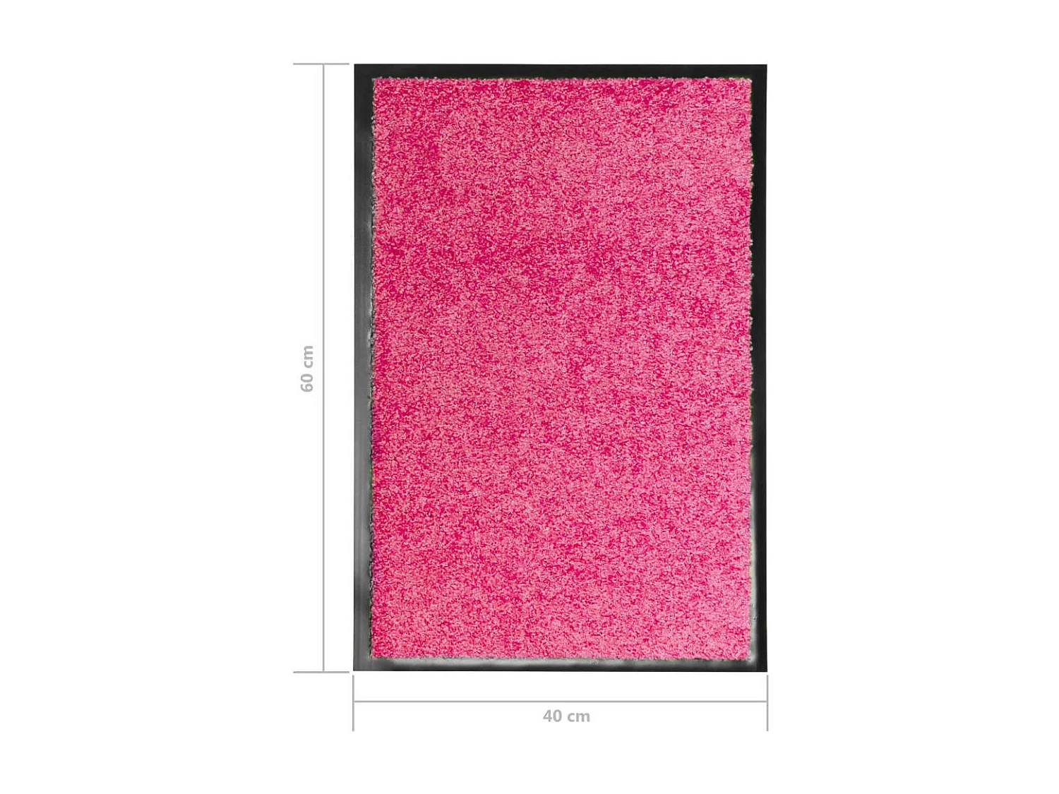 Wasbare deurmat Roze 40x60 cm