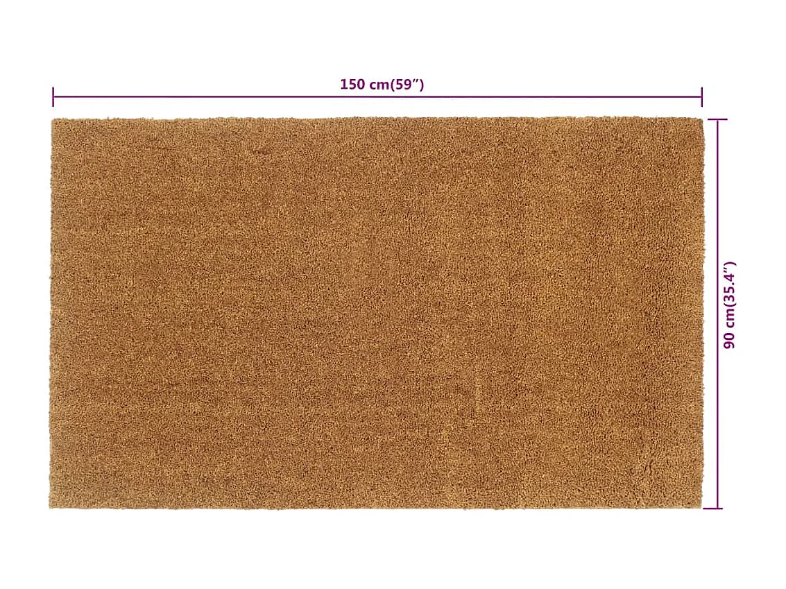 Zerbino naturale 90x150 cm in fibra di cocco capitonnè