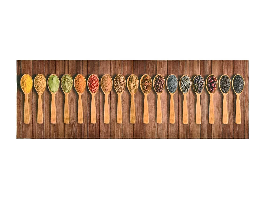 Tapis de sol de cuisine lavable Cuillère 45x150 cm