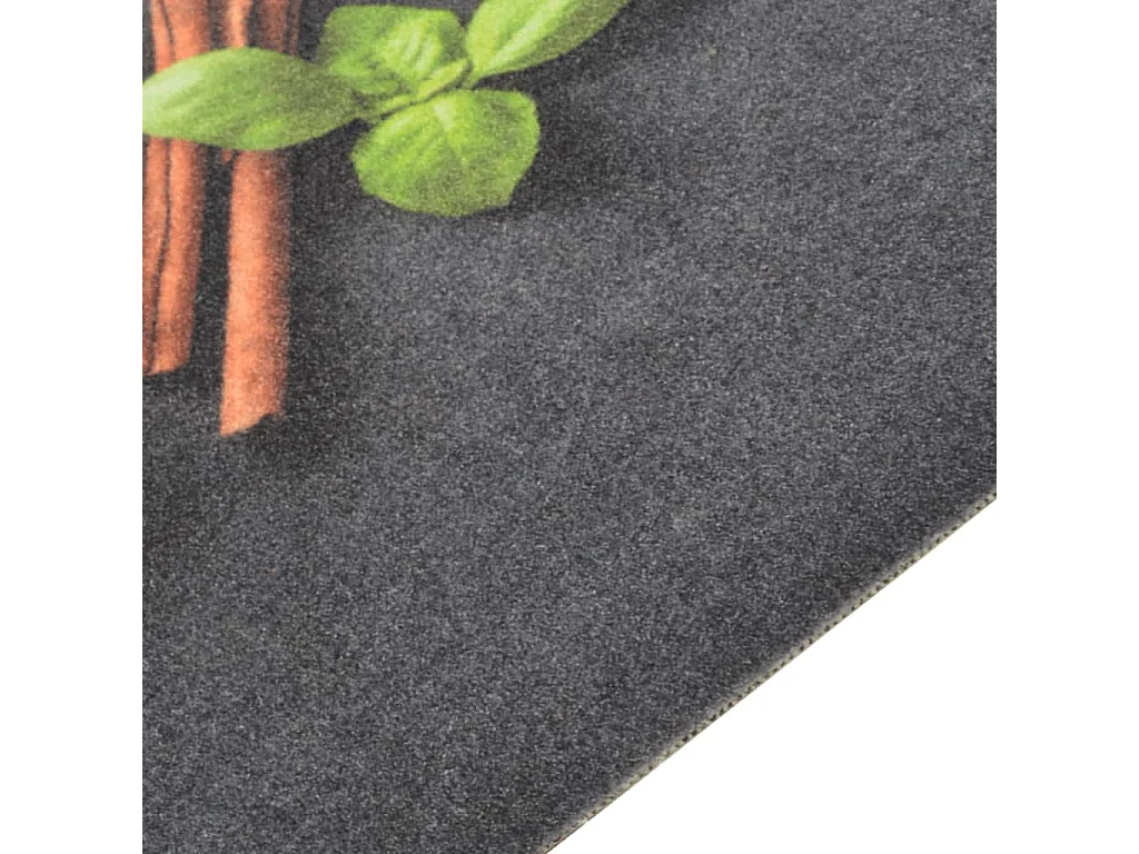 Waschbarer Küchenteppich mit Gewürzdruck, 60 x 180 cm, Samt