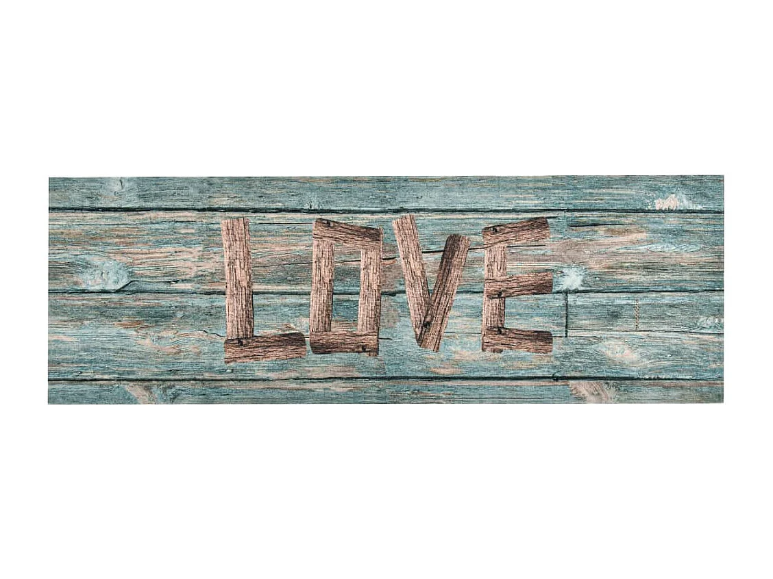Alfombra de cocina lavable Love 60x180 cm