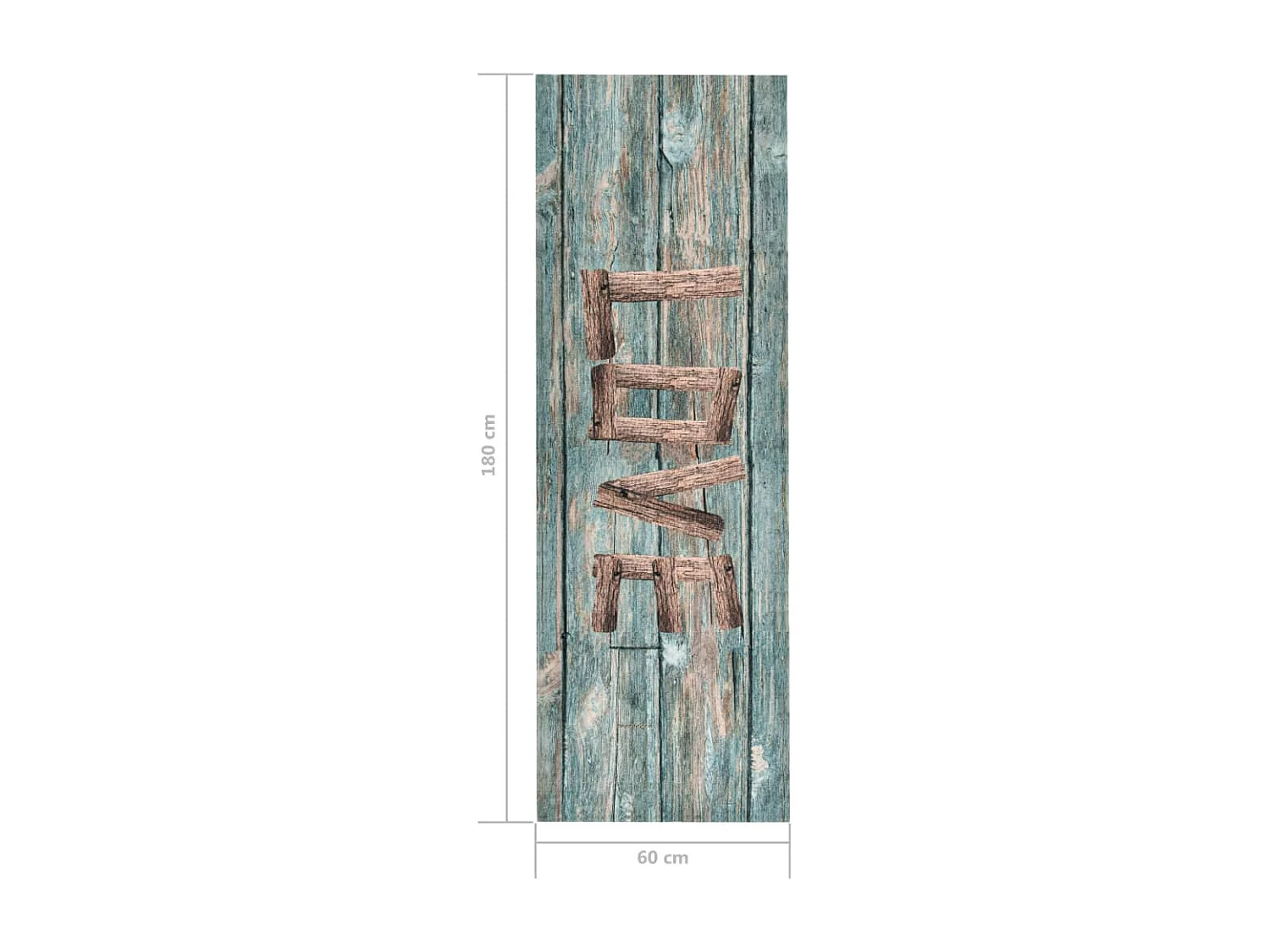 Alfombra de cocina lavable Love 60x180 cm