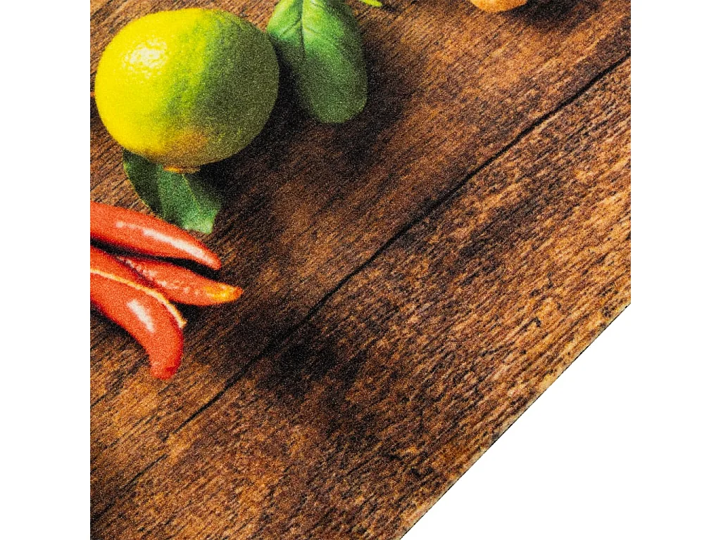 Alfombra de cocina lavable estampado especias 60x300 cm terciopelo