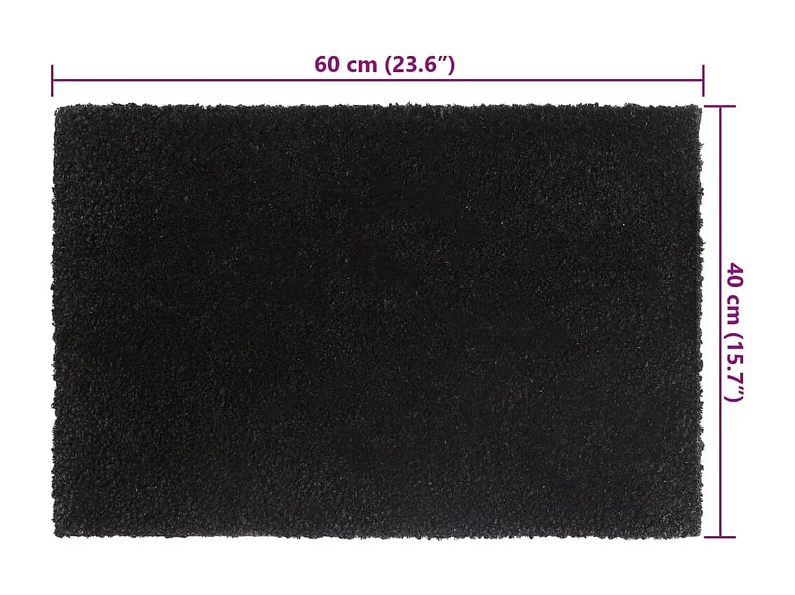Tapis de porte 5 pcs noir 40x60 cm fibre de coco touffeté
