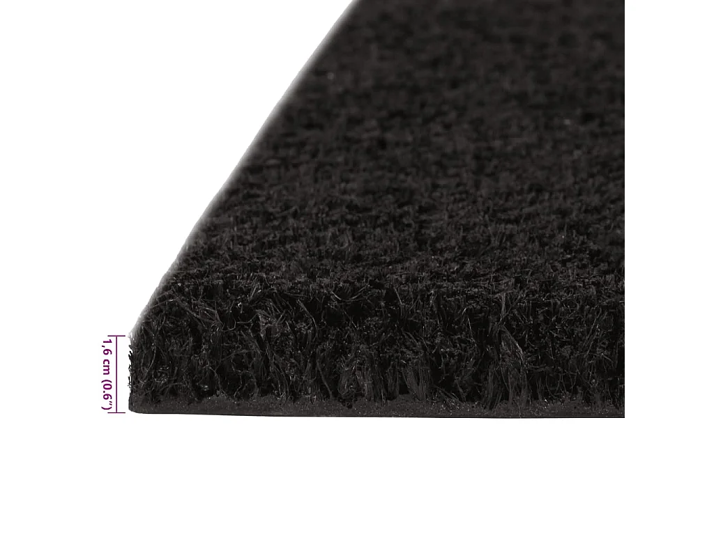 Tapis de porte 5 pcs noir 40x60 cm fibre de coco touffeté