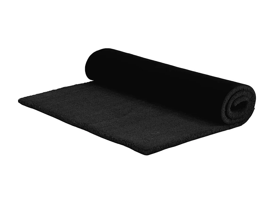 Tapis de porte noir 100x300 cm fibre de coco touffeté