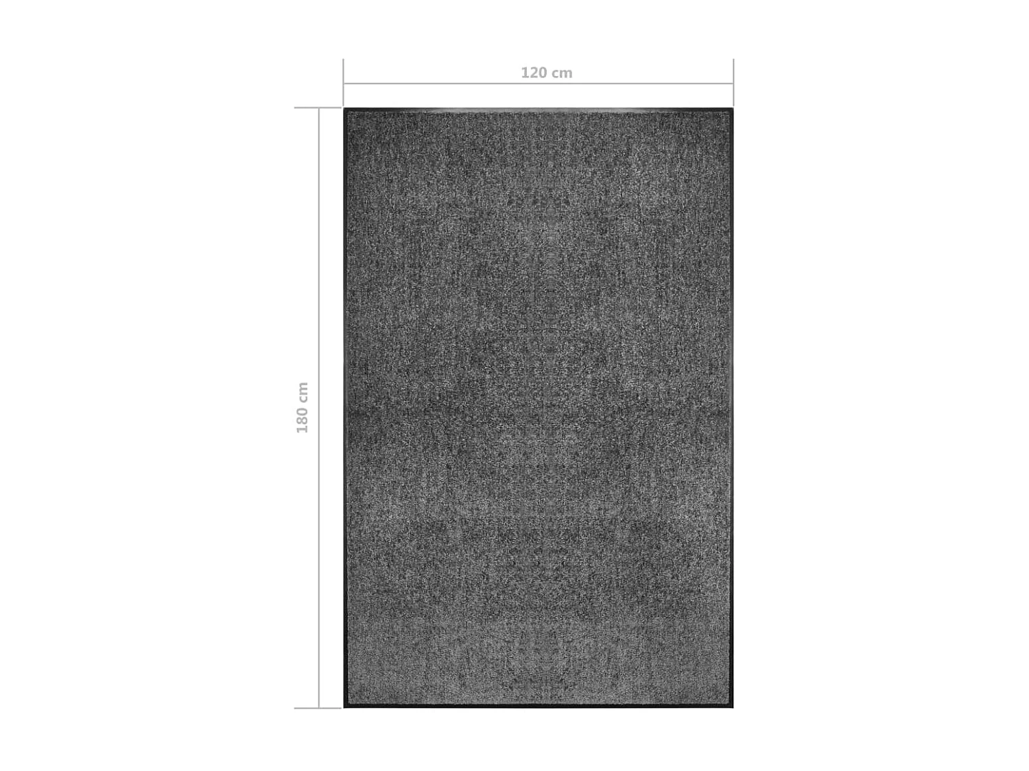 Felpudo lavable Antracita 120x180 cm