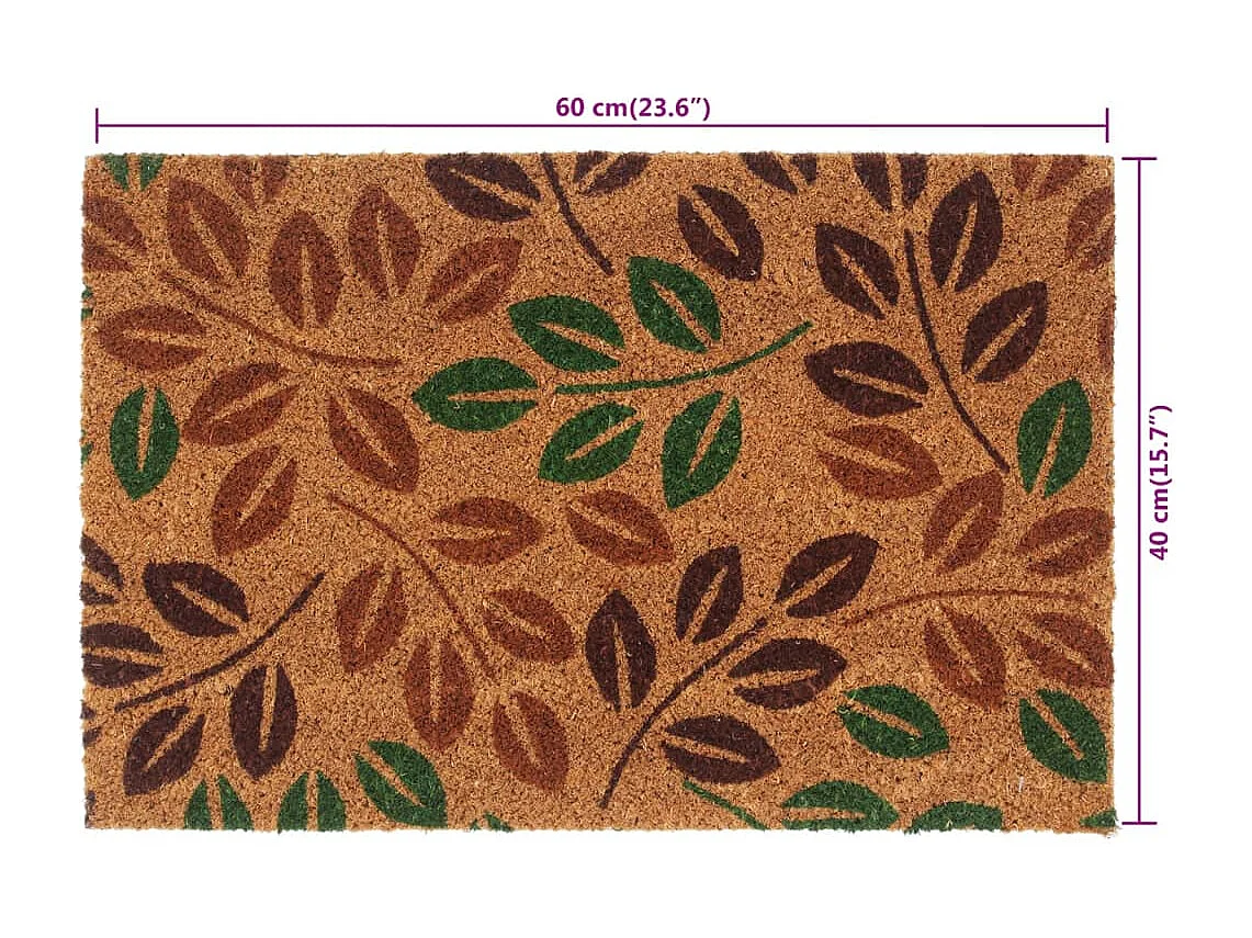 Tapis de porte naturel 40x60 cm fibre de coco touffeté