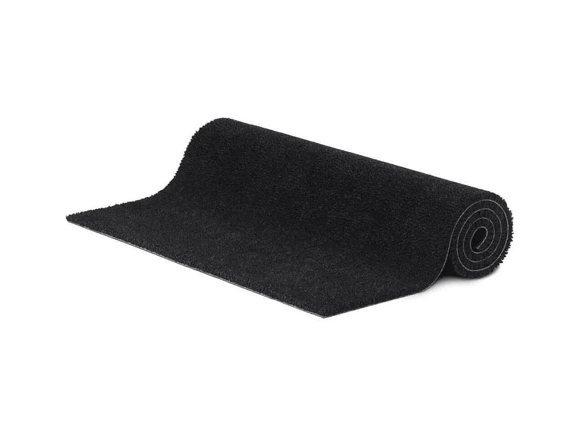 Zerbino nero 90x150 cm in fibra di cocco capitonnè