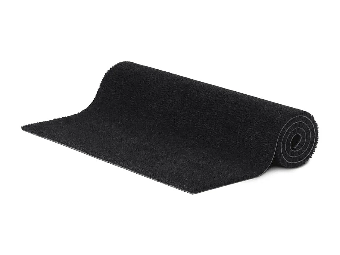 Tapis de porte noir 90x150 cm fibre de coco touffeté