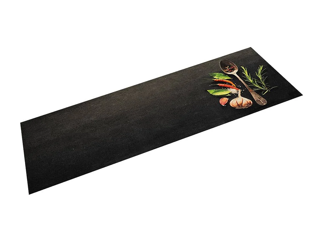 Alfombra de cocina lavable estampado especias 45x150 cm terciopelo