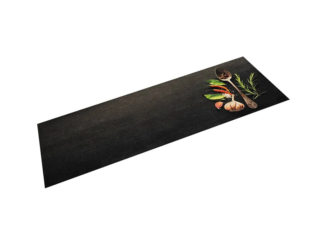Waschbarer Küchenteppich mit Gewürzdruck, 45 x 150 cm, Samt