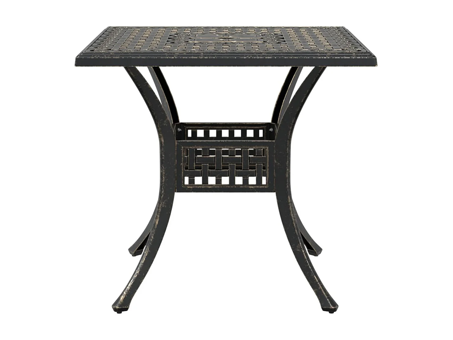 Tavolo da Giardino Bronzo 80x80x75 cm in Alluminio Pressofuso