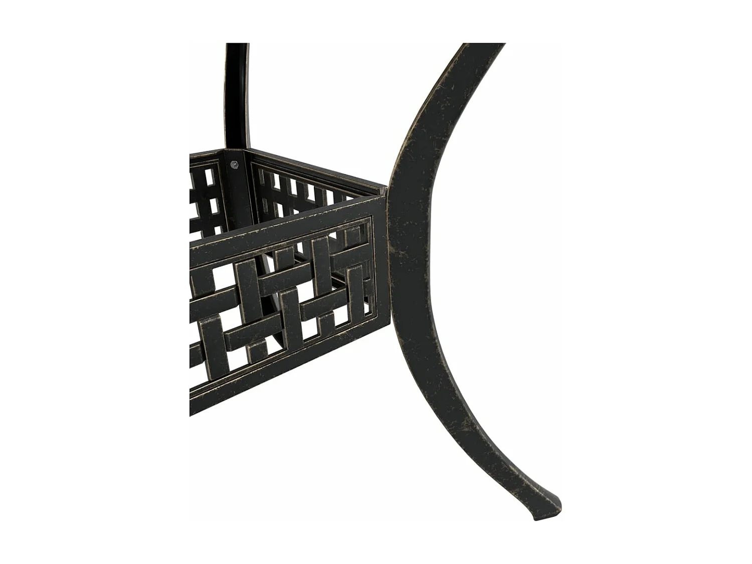 Tavolo da Giardino Bronzo 80x80x75 cm in Alluminio Pressofuso