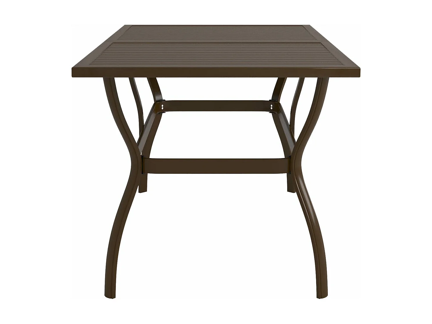 Table de jardin Marron 140x80x72 cm Acier