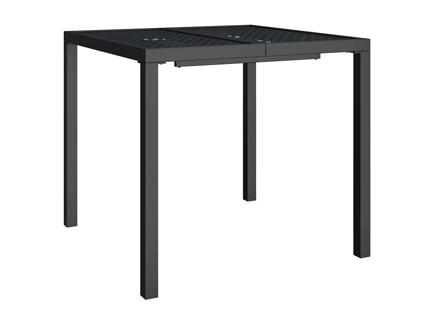 Table de jardin anthracite 80x80x72 cm acier