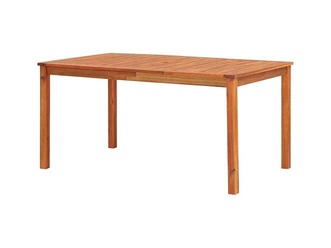 Tavolo da Giardino 150x90x74 cm in Legno Massello di Acacia