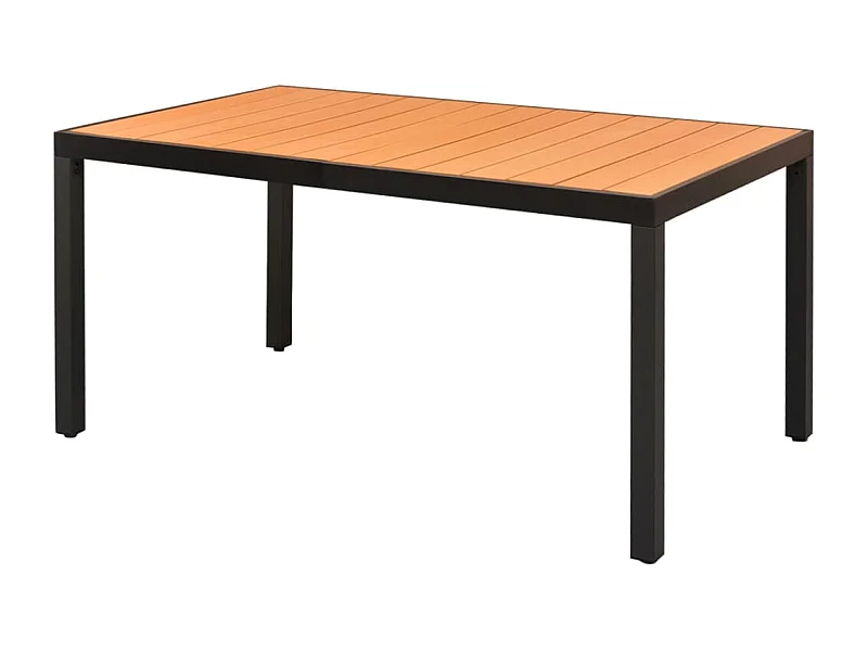 Mesa de jardim em alumínio e WPC 150x90x74 cm castanho