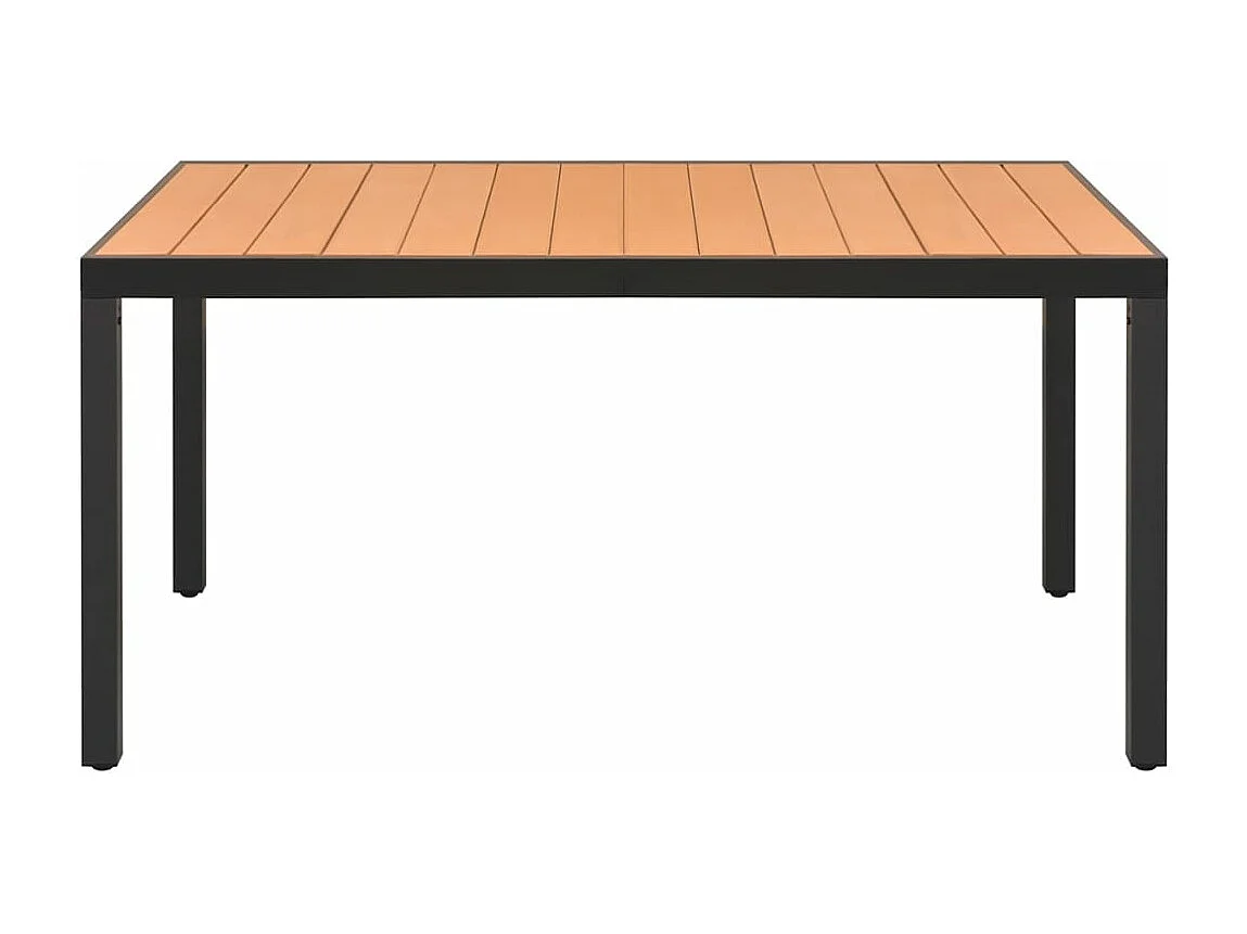 Table de jardin Marron 150 x 90 x 74 cm Aluminium et WPC
