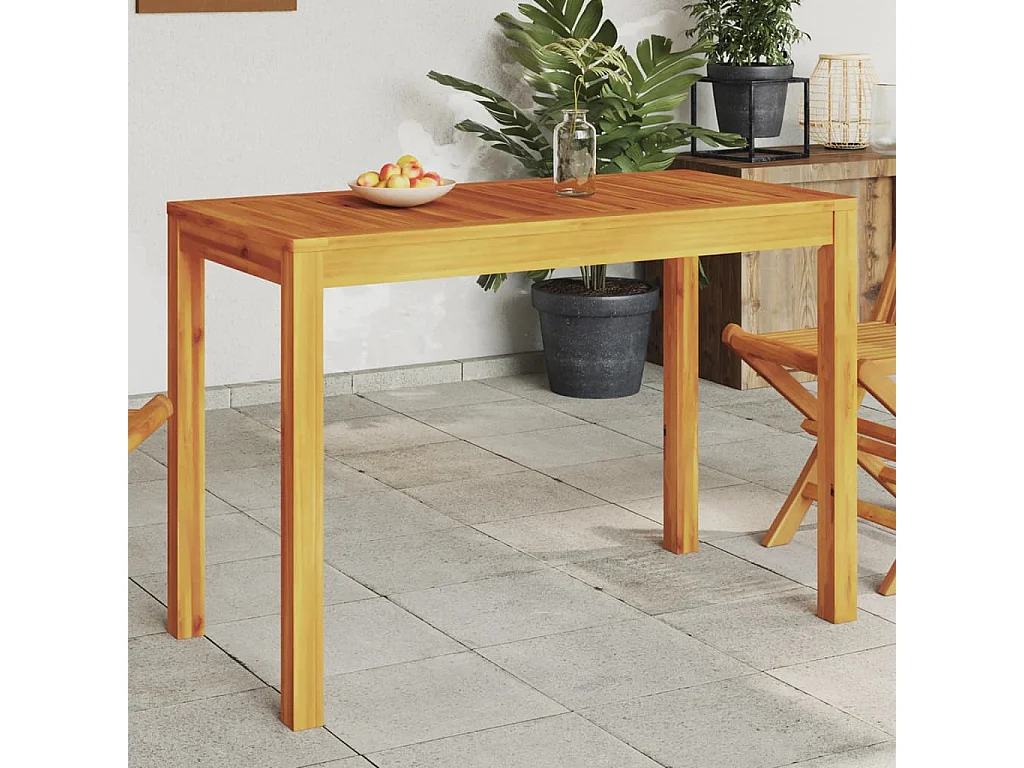 Table à manger de jardin 110x55x75 cm bois massif d'acacia