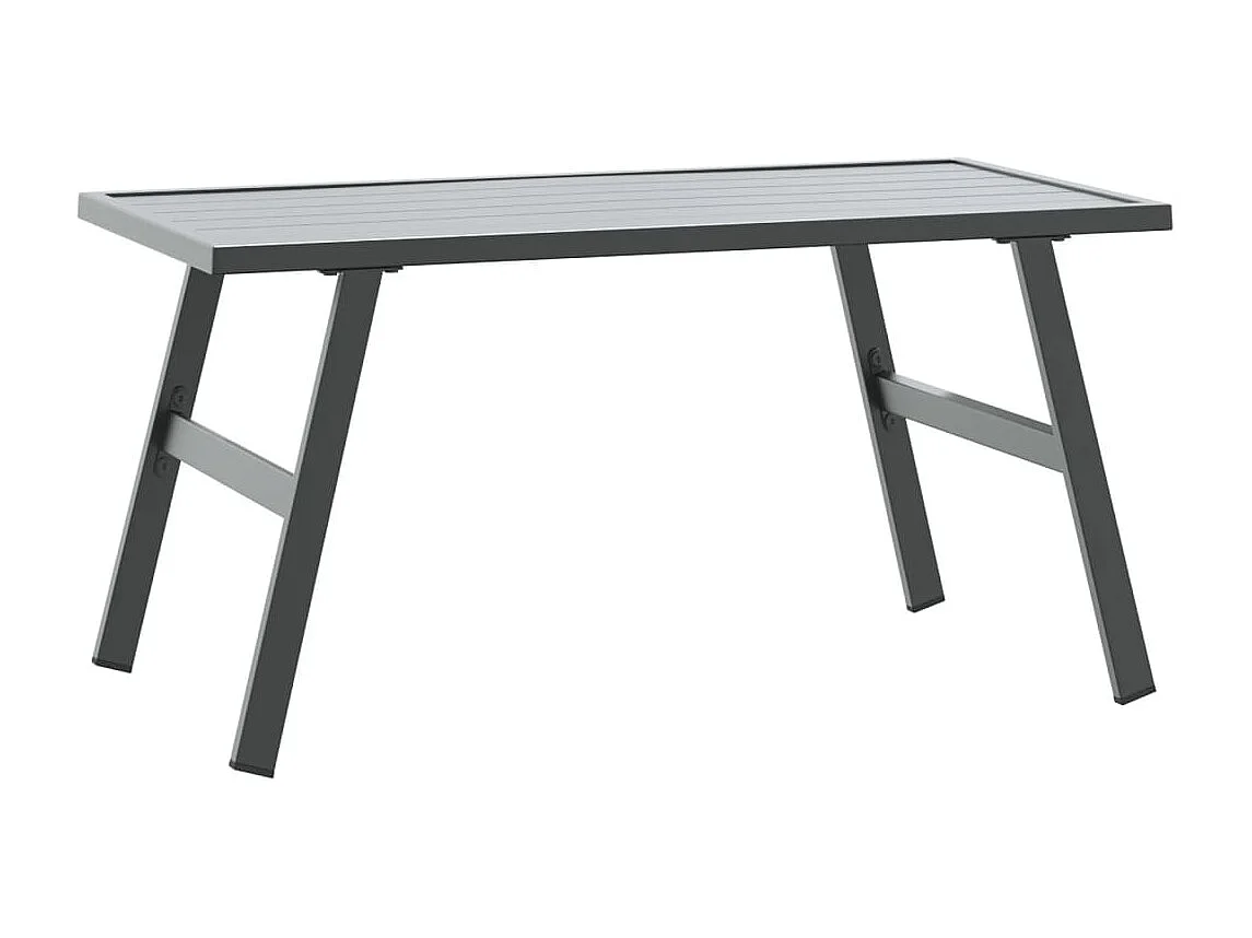 Mesa de jardín acero recubrimiento en polvo negro 90x45x35 cm