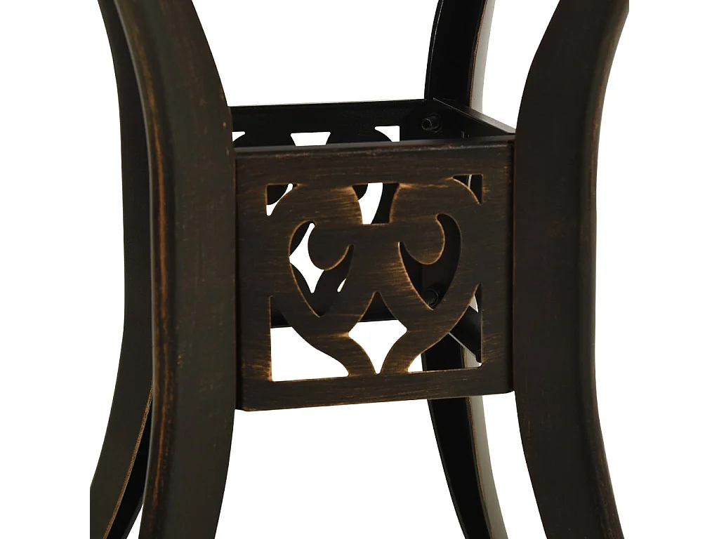 Tavolo da Giardino Bronzo 78x78x72 cm in Alluminio Pressofuso