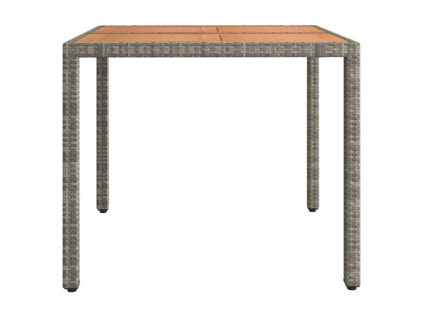 Table de jardin et dessus en bois Gris Résine tressée et acacia
