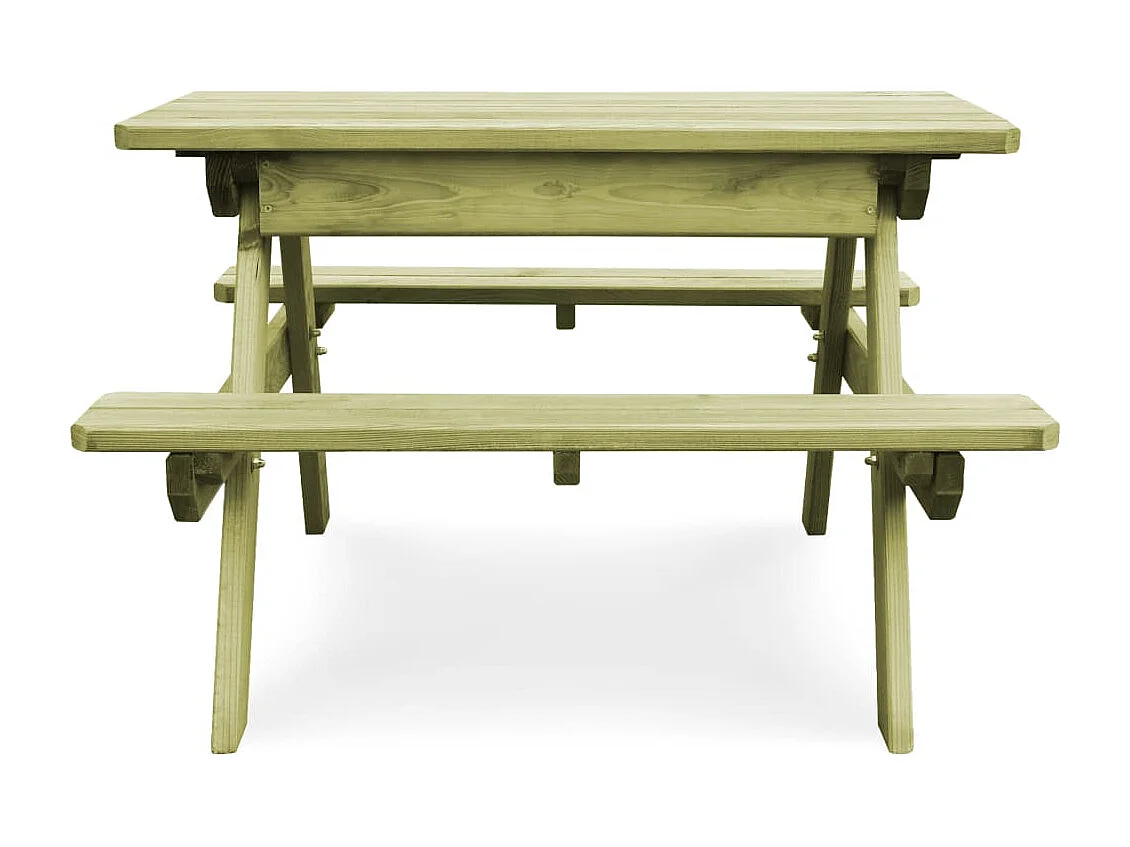 Mesa infantil com bancos p/ piqueniques pinho impregnado
