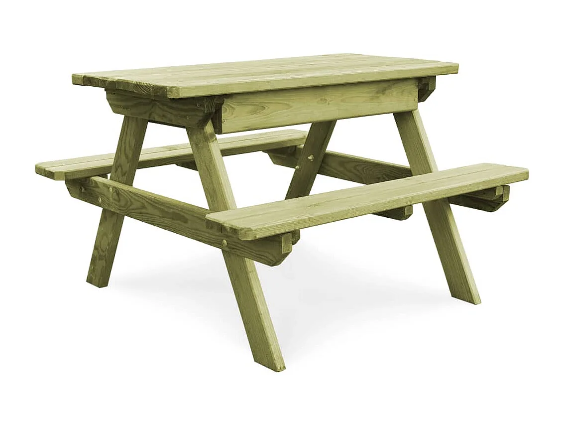 Picknicktafel met banken 90x90x58 cm geïmpregneerd grenenhout