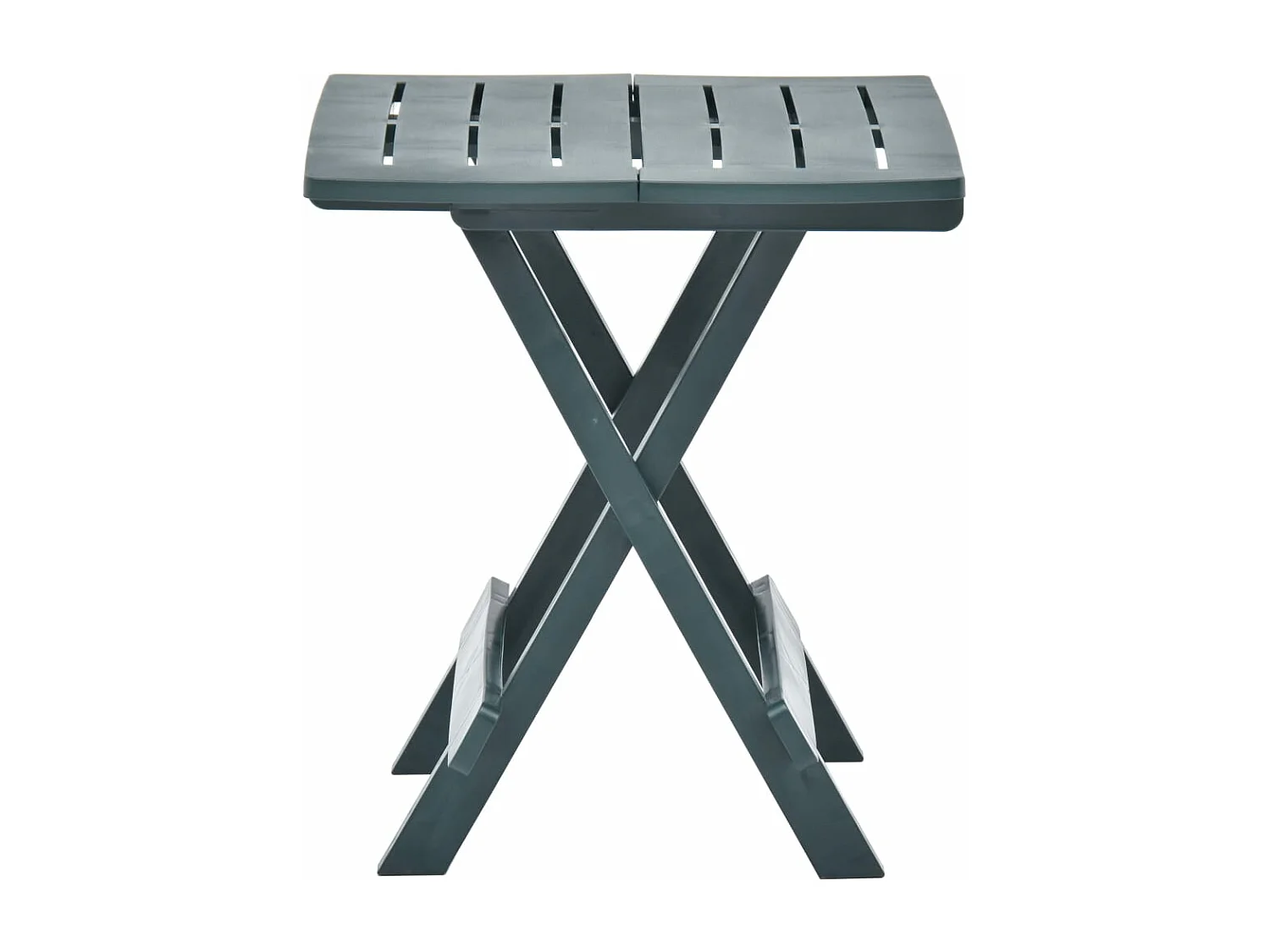 Mesa plegable de jardín plástico verde 45x43x50 cm