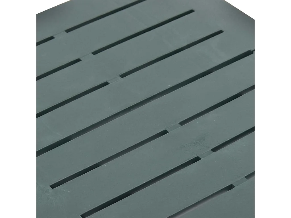 Mesa plegable de jardín plástico verde 45x43x50 cm