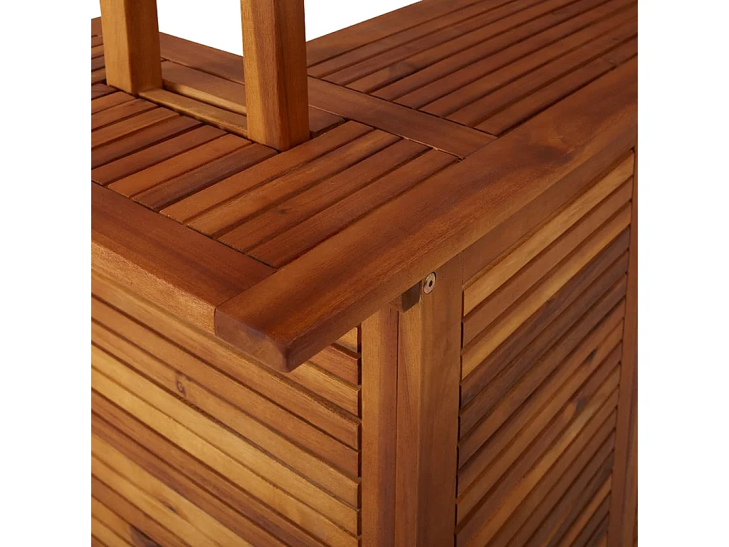 Bartafel met dak voor buiten 113x106x217 cm massief acaciahout
