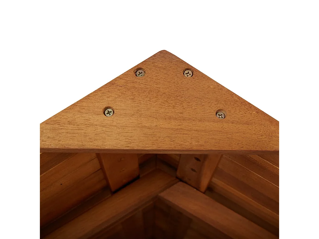 Bartafel met dak voor buiten 113x106x217 cm massief acaciahout