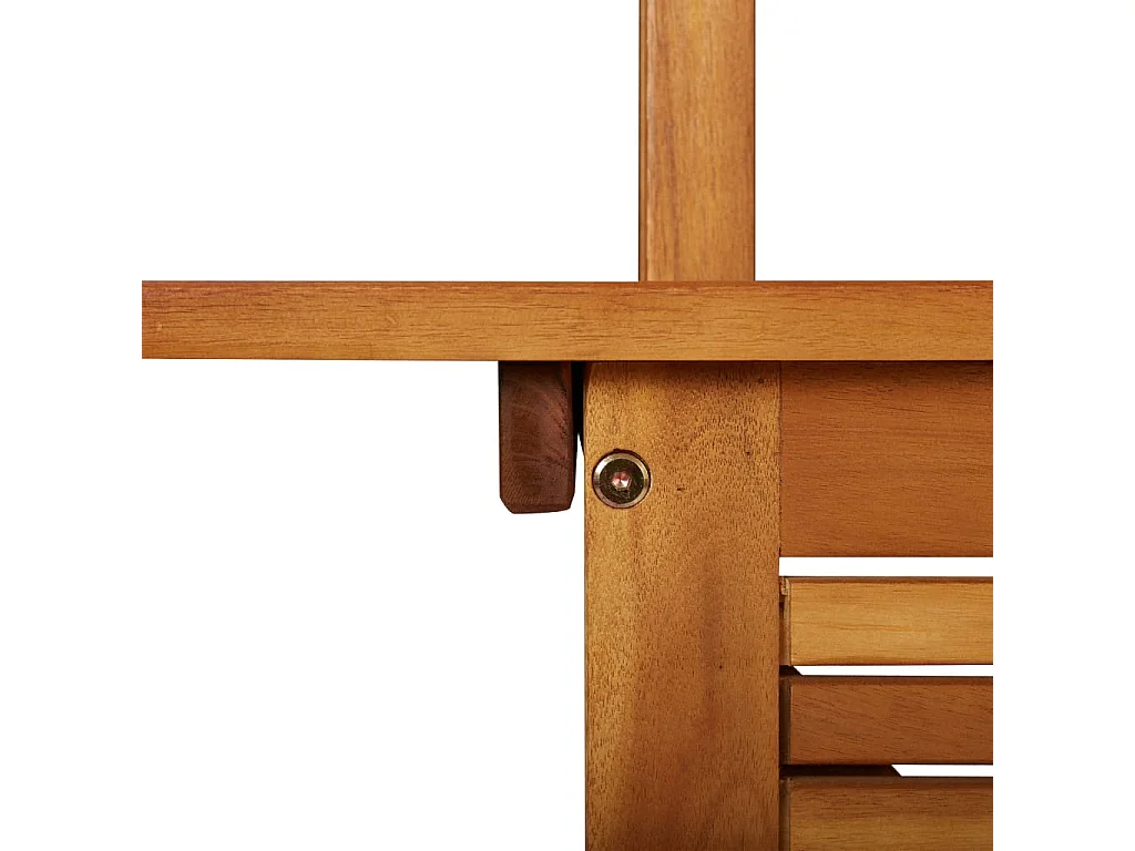 Bartafel met dak voor buiten 113x106x217 cm massief acaciahout