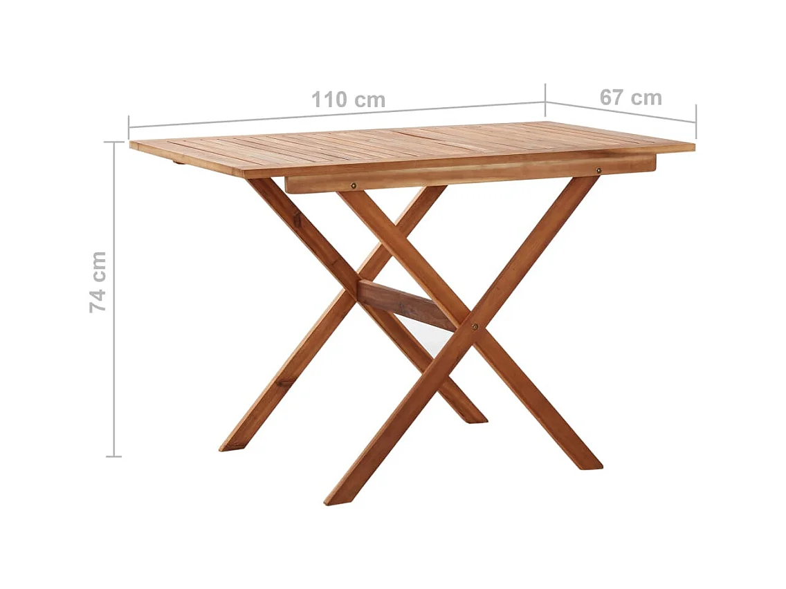 Table de jardin 110x67x74 cm Bois d'acacia massif