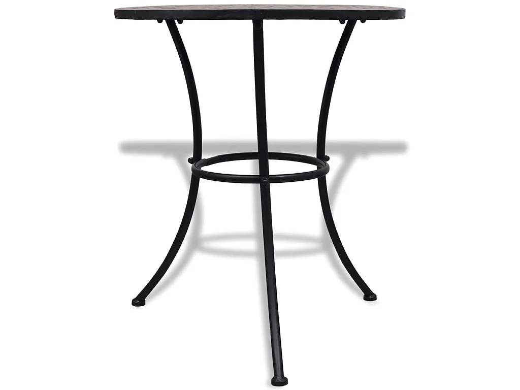 Mesa de bistro de mosaico terracota 60 cm