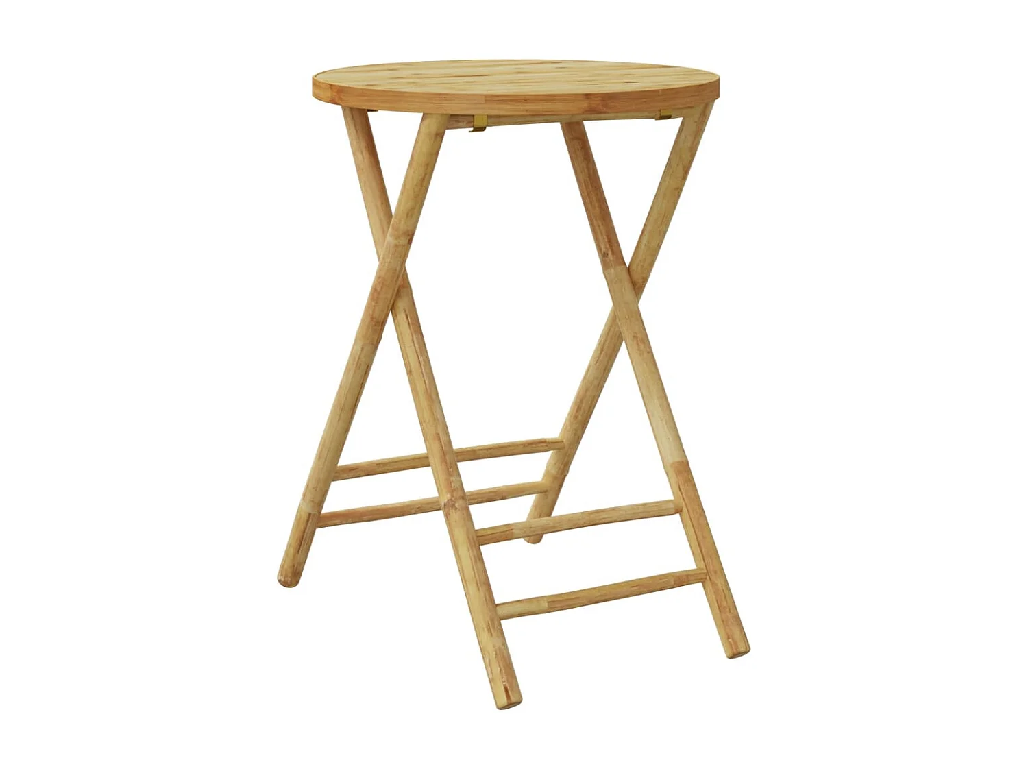 Mesa plegable de jardín de bambú Ø55x75 cm
