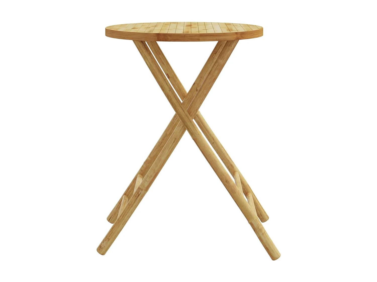 Mesa plegable de jardín de bambú Ø55x75 cm