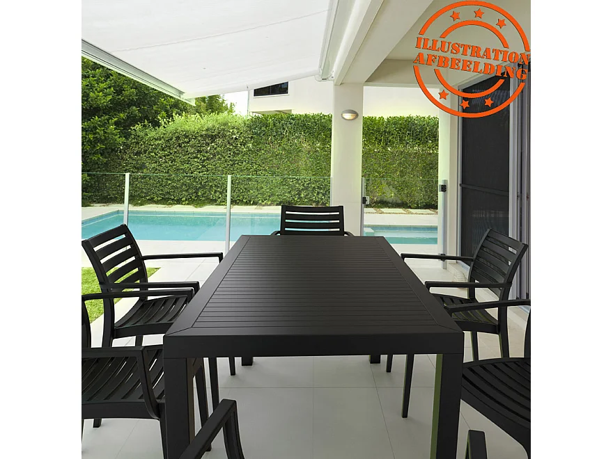 Gartentisch - ENOTECA - Schwarz - 140x80x75 cm