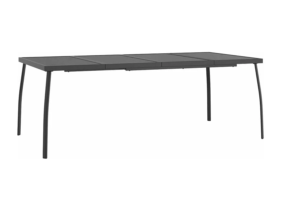 Tuintafel 200x100x72 cm staalgaas antracietkleurig