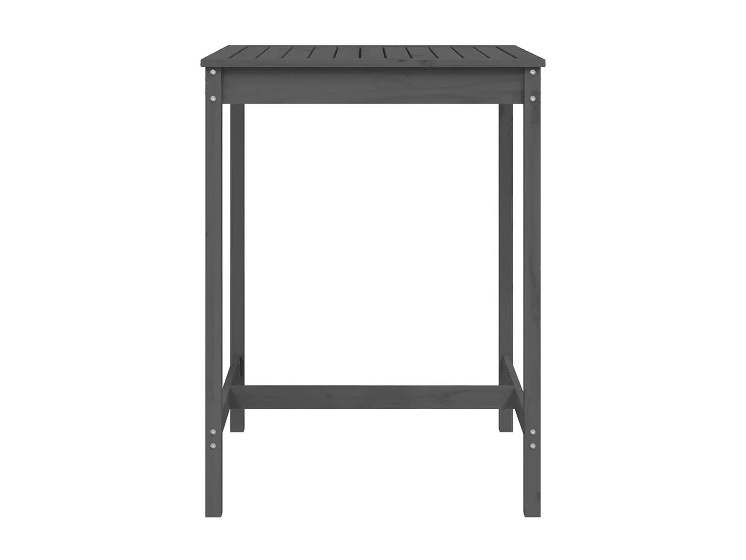 Table de jardin gris 82,5x82,5x110 cm bois massif de pin