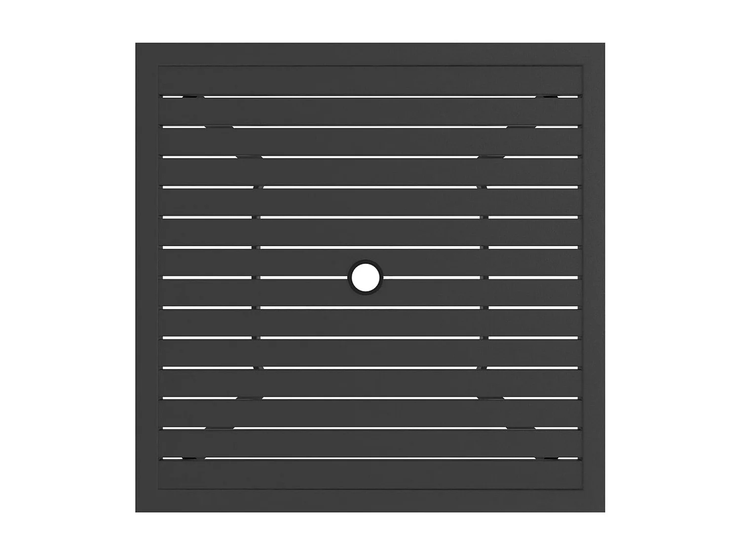 Mesa de jardín de acero gris antracita 81,5x81,5x72 cm