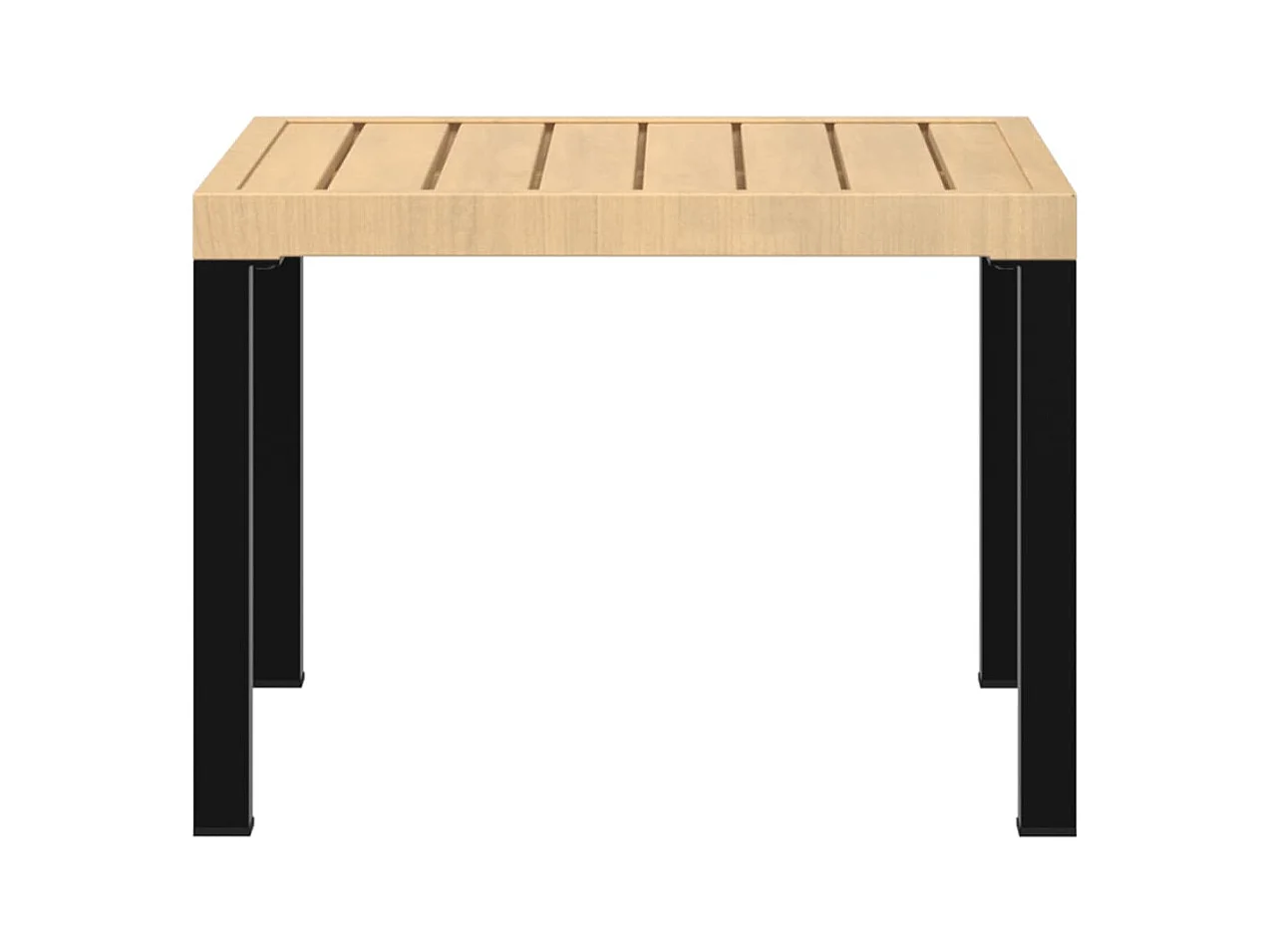 Table basse de jardin noir 55x55x39,5 cm acier enduit de poudre