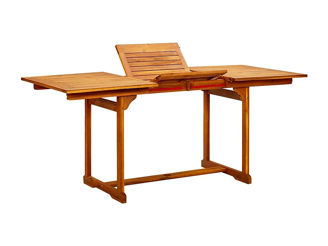 Tavolo da Pranzo per Esterni (120-170)x80x75 cm in Legno Acacia