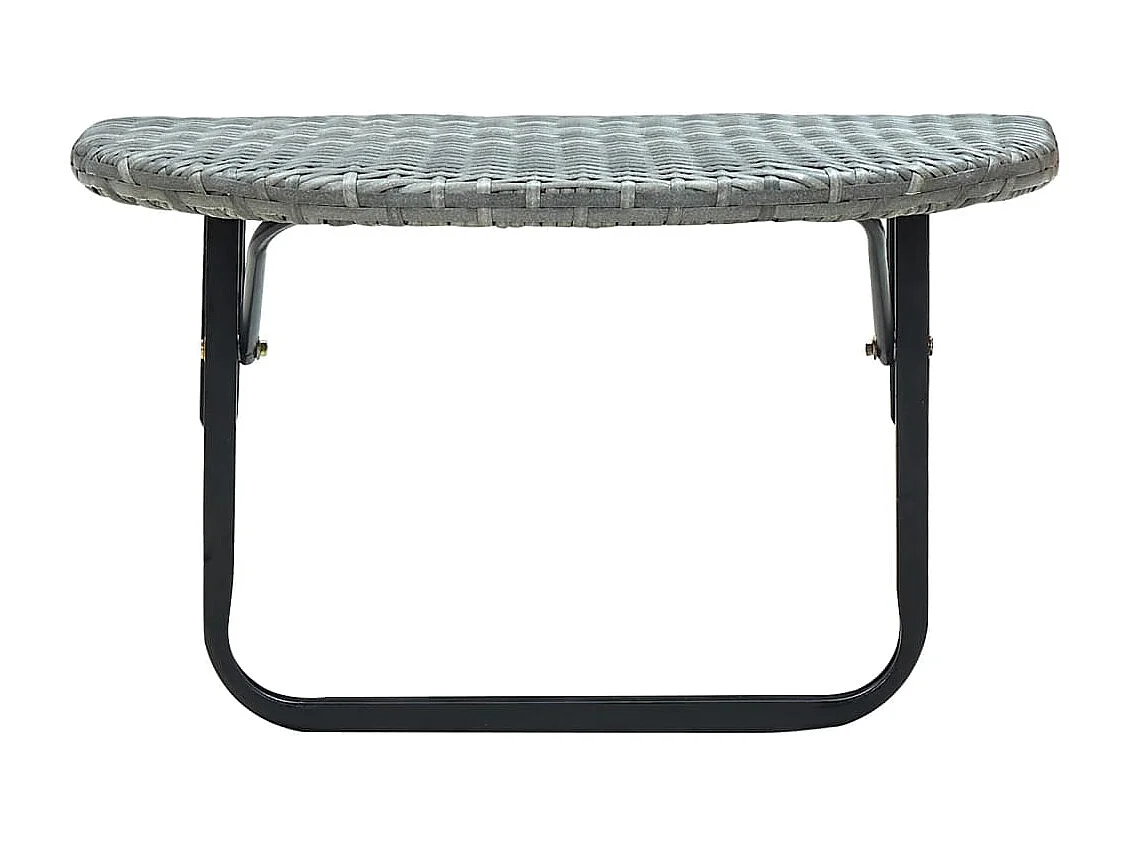 Table de balcon Gris 60x60x40 cm Résine tressée