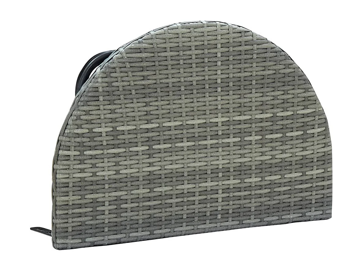 Table de balcon Gris 60x60x40 cm Résine tressée