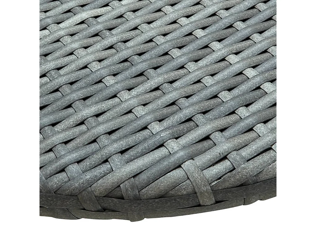 Table de balcon Gris 60x60x40 cm Résine tressée